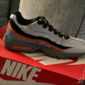 Nike Air Max 95 Men's Black, Gray, and Orange Sneakers